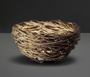 Levně LND NS70000DNB10G Venkovní svítidlo NEST Ø17cm 8W vrbové proutí - LANDA