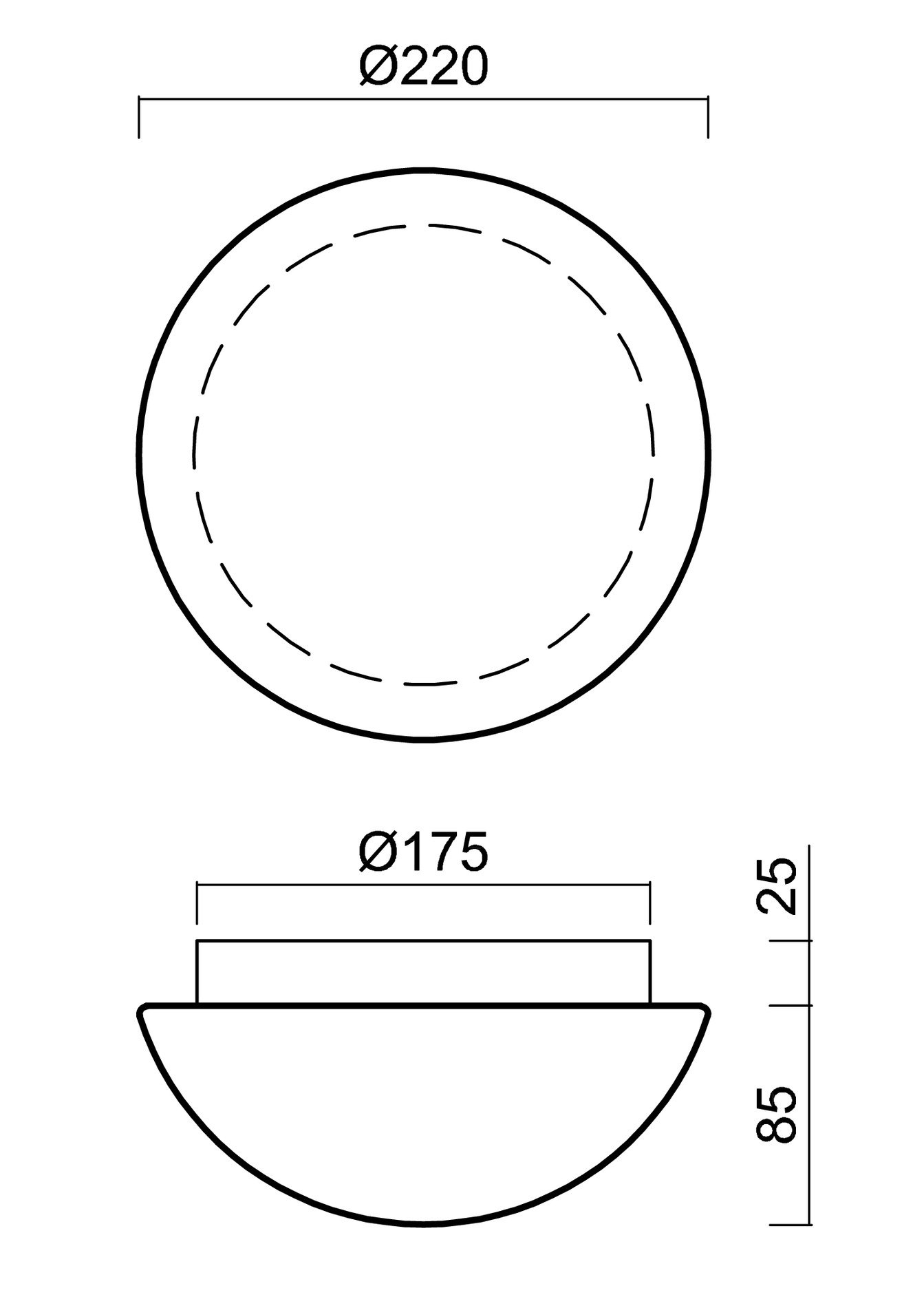 OS AUR40010 AURA 1 stropní/nástěnné skleněné svítidlo bílá IP43 25W E27 - OSMONT (obrázek 4)