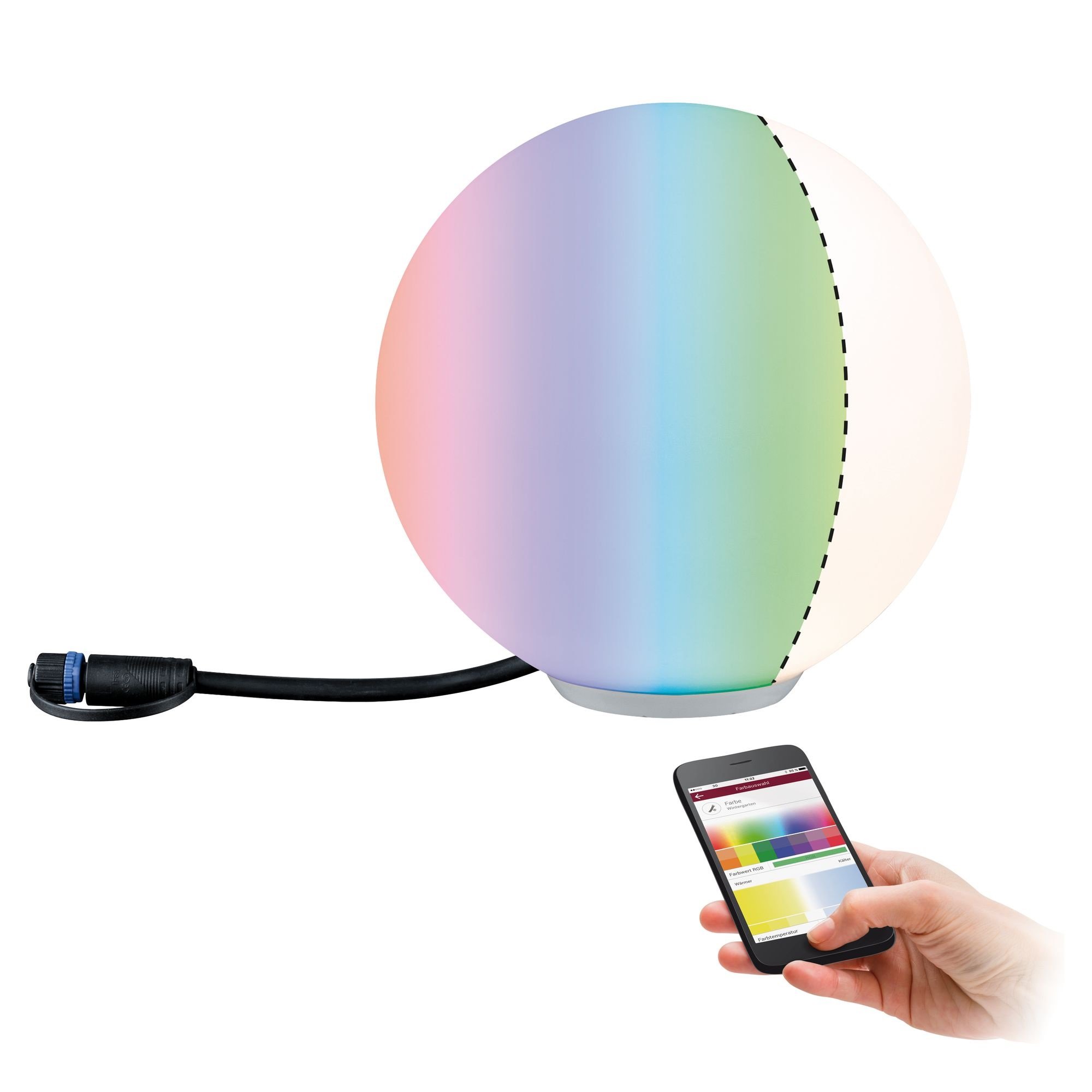 P 94269 Svítidlo venkovní Plug & Shine ZigBee RGBW Globe 2,8W 24V - PAULMANN