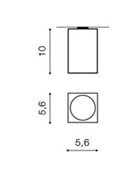 AZZ AZ1382 Stropní bodové přisazené svítidlo Azzardo Mini Square black AZ1382 GU10 1x50W IP20 5,6cm hranaté černé - AZZARDO (obrázek 4)