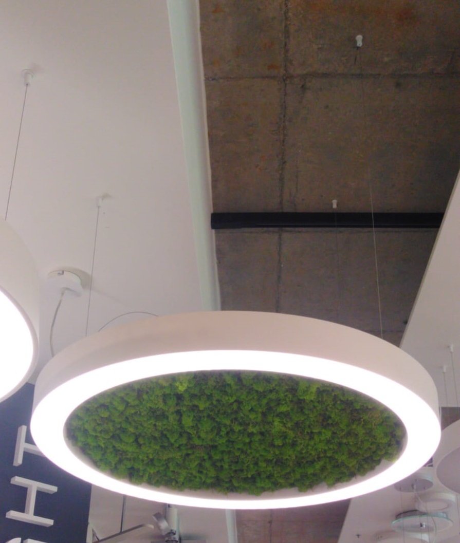ARCHI SBS/GI900/4K/WH/MOSS Závěsné svítidlo BELO GI s akustickou výplní (mech) 4000K 900mm 37W 6390lm ON/OFF opal - ARCHILIGHT