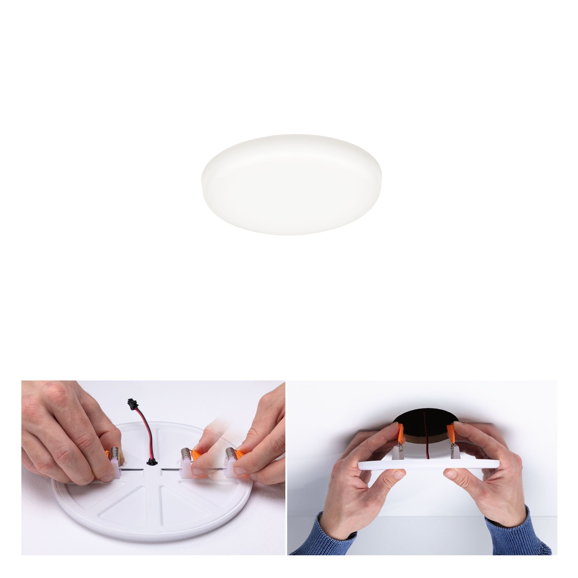 P 92390 LED vestavné svítidlo Veluna VariFit IP44 kruhové 75 4,5W 4.000K satén - PAULMANN