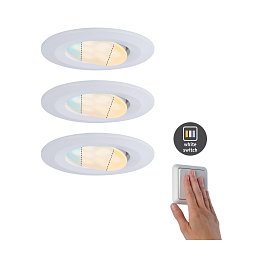 Obrázek pro produkt HomeSpa LED vestavné svítidlo Calla IP65 1x5,5W 230V WhiteSwitch výklopné 3ks sada včetně sv. zdroje - PAULMANN