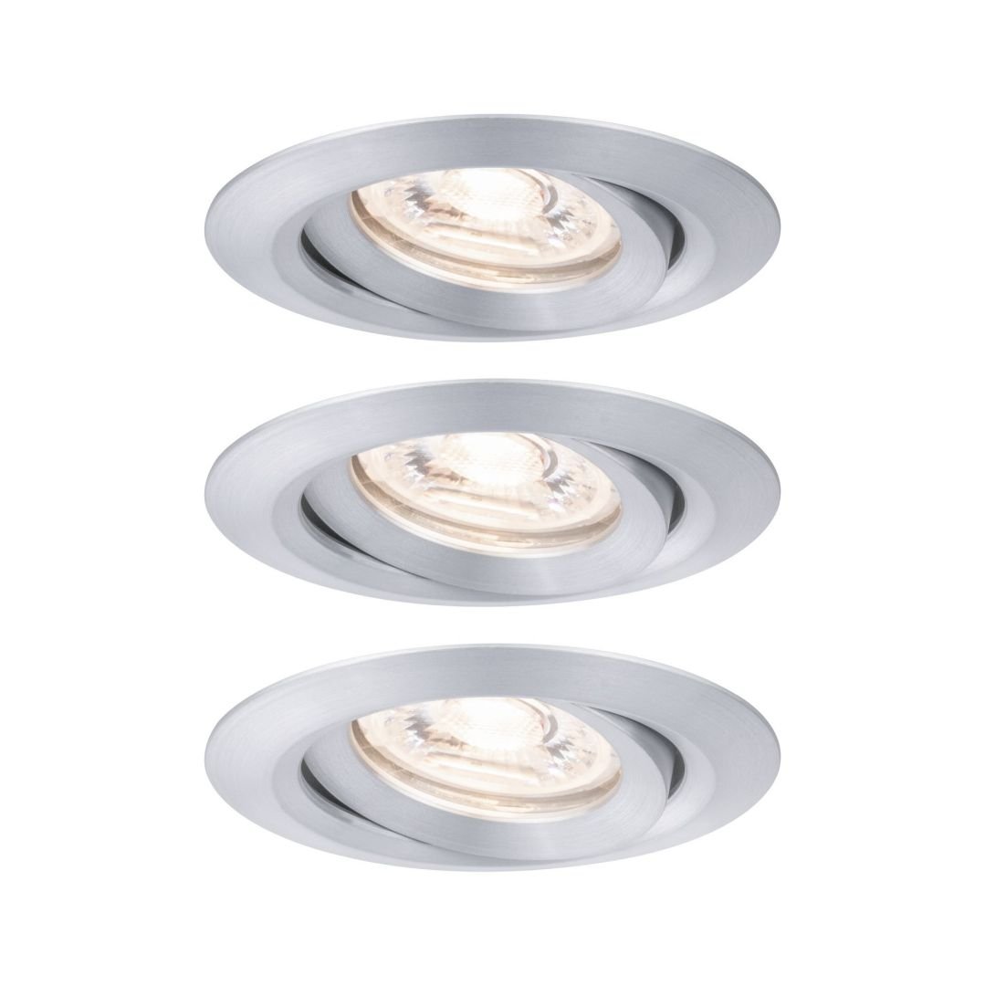 P 92975 LED vestavné svítidlo Nova mini Plus EasyDim výklopné 3x4,2W 2.700K hliník 230V - PAULMANN (obrázek 3)