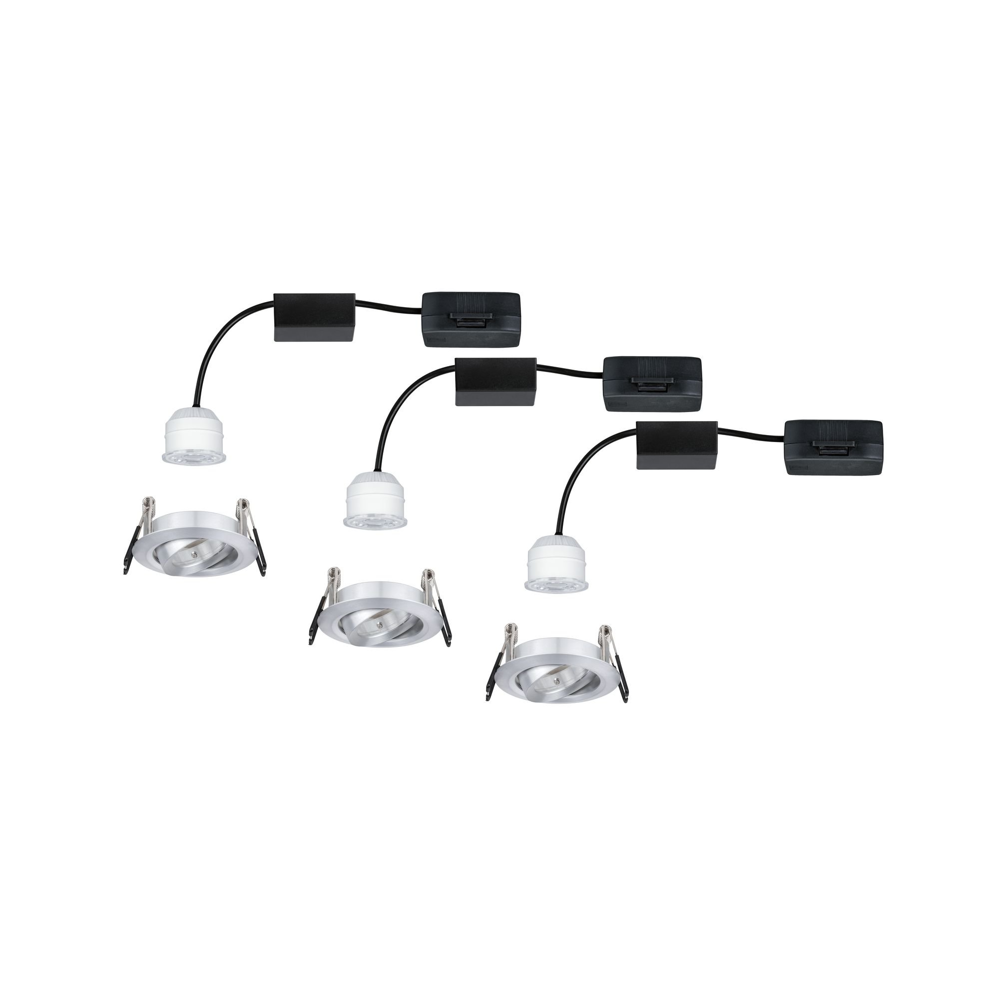 P 92975 LED vestavné svítidlo Nova mini Plus EasyDim výklopné 3x4,2W 2.700K hliník 230V - PAULMANN (obrázek 6)