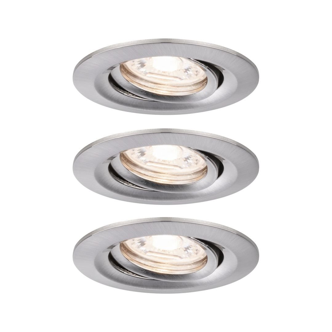 P 92973 LED vestavné svítidlo Nova mini Plus EasyDim výklopné 3x4,2W 2.700K kov kartáčovaný 230V - PAULMANN (obrázek 3)