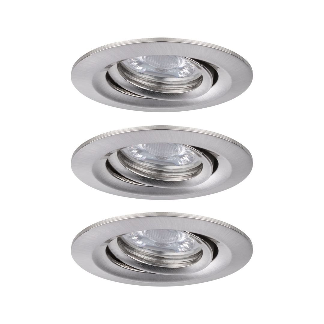 P 92973 LED vestavné svítidlo Nova mini Plus EasyDim výklopné 3x4,2W 2.700K kov kartáčovaný 230V - PAULMANN (obrázek 7)