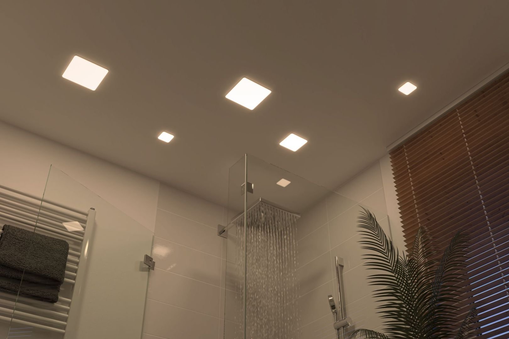P 92398 LED vestavné svítidlo Veluna VariFit IP44 hranaté 185x185mm 17,5W 4.000K satén - PAULMANN (obrázek 5)