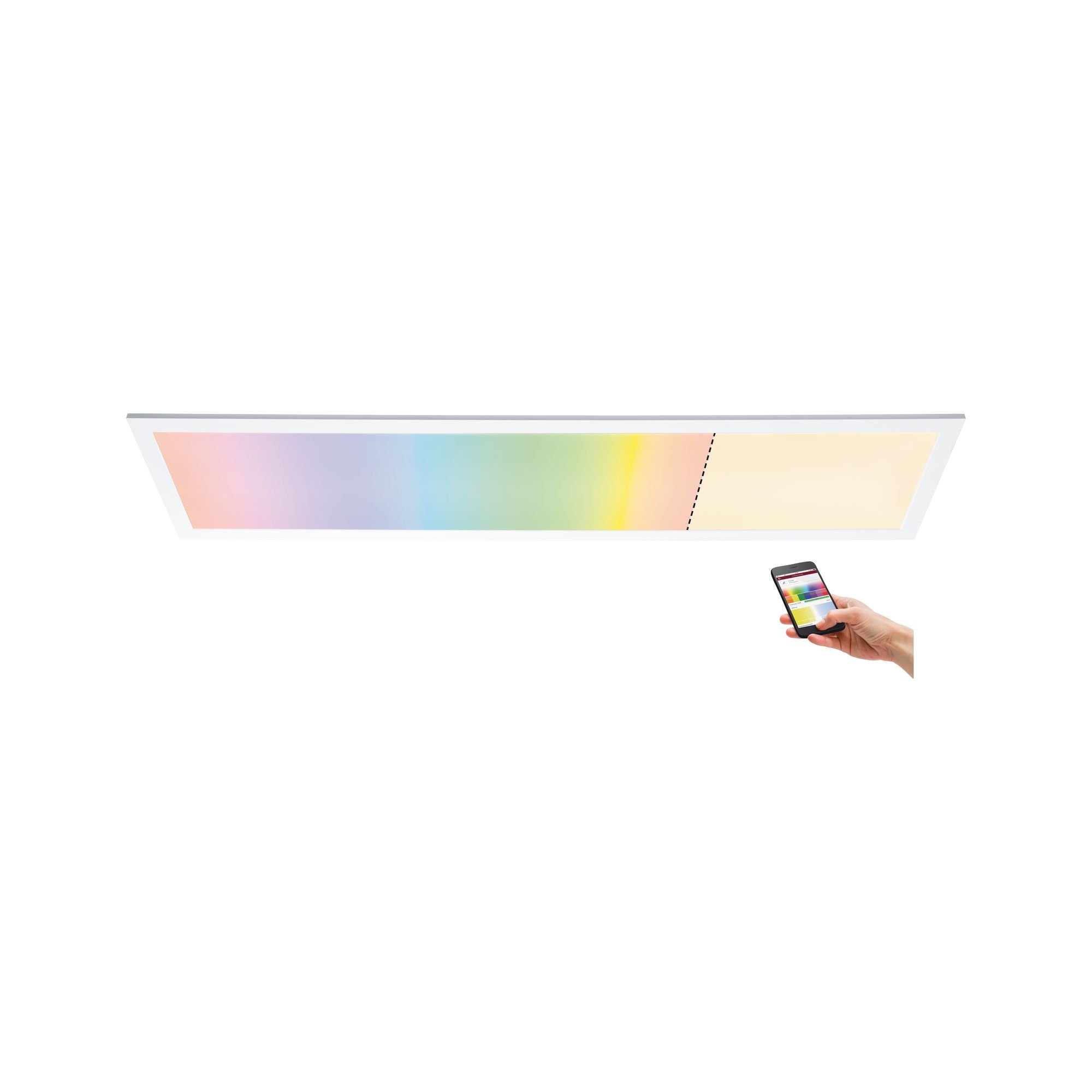 P 79810 LED Panel SmartHome Zigbee Amaris hranaté 1.195x295mm 35W RGBW 2.700K bílá mat - PAULMANN