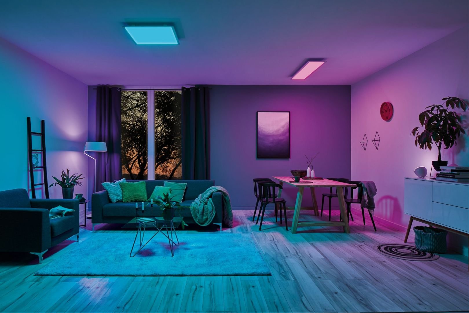 P 79810 LED Panel SmartHome Zigbee Amaris hranaté 1.195x295mm 35W RGBW 2.700K bílá mat - PAULMANN (obrázek 3)