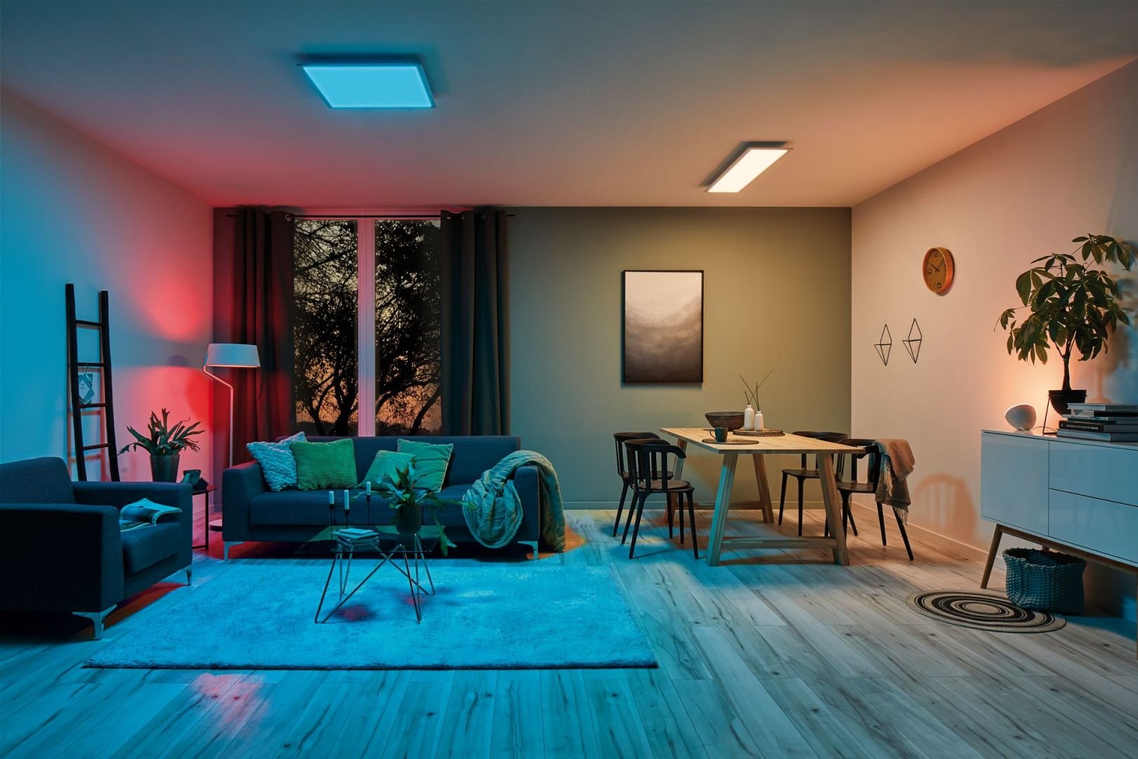 P 79810 LED Panel SmartHome Zigbee Amaris hranaté 1.195x295mm 35W RGBW 2.700K bílá mat - PAULMANN (obrázek 4)