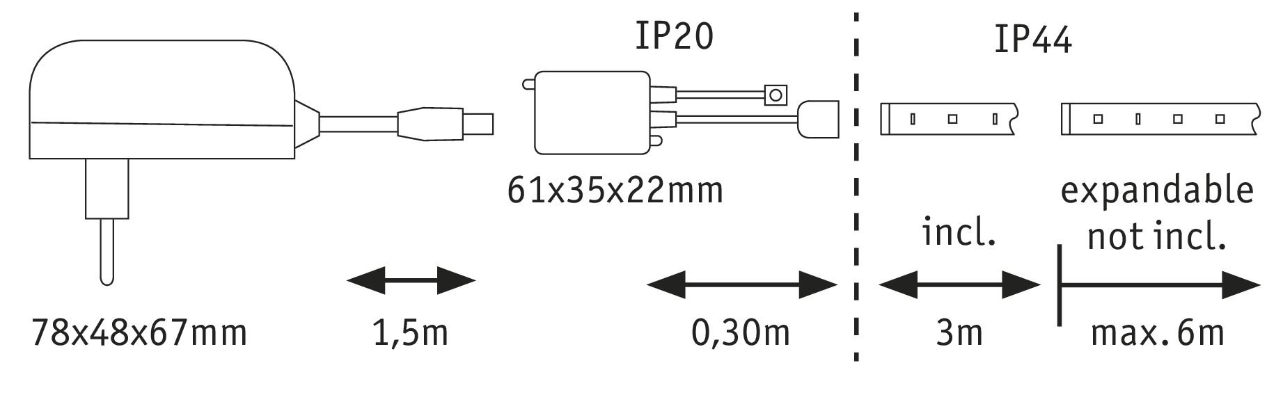 P 79877 MaxLED 250 základní sada s krytím 3m IP44 TunableWhite ochranný kryt - PAULMANN (obrázek 3)