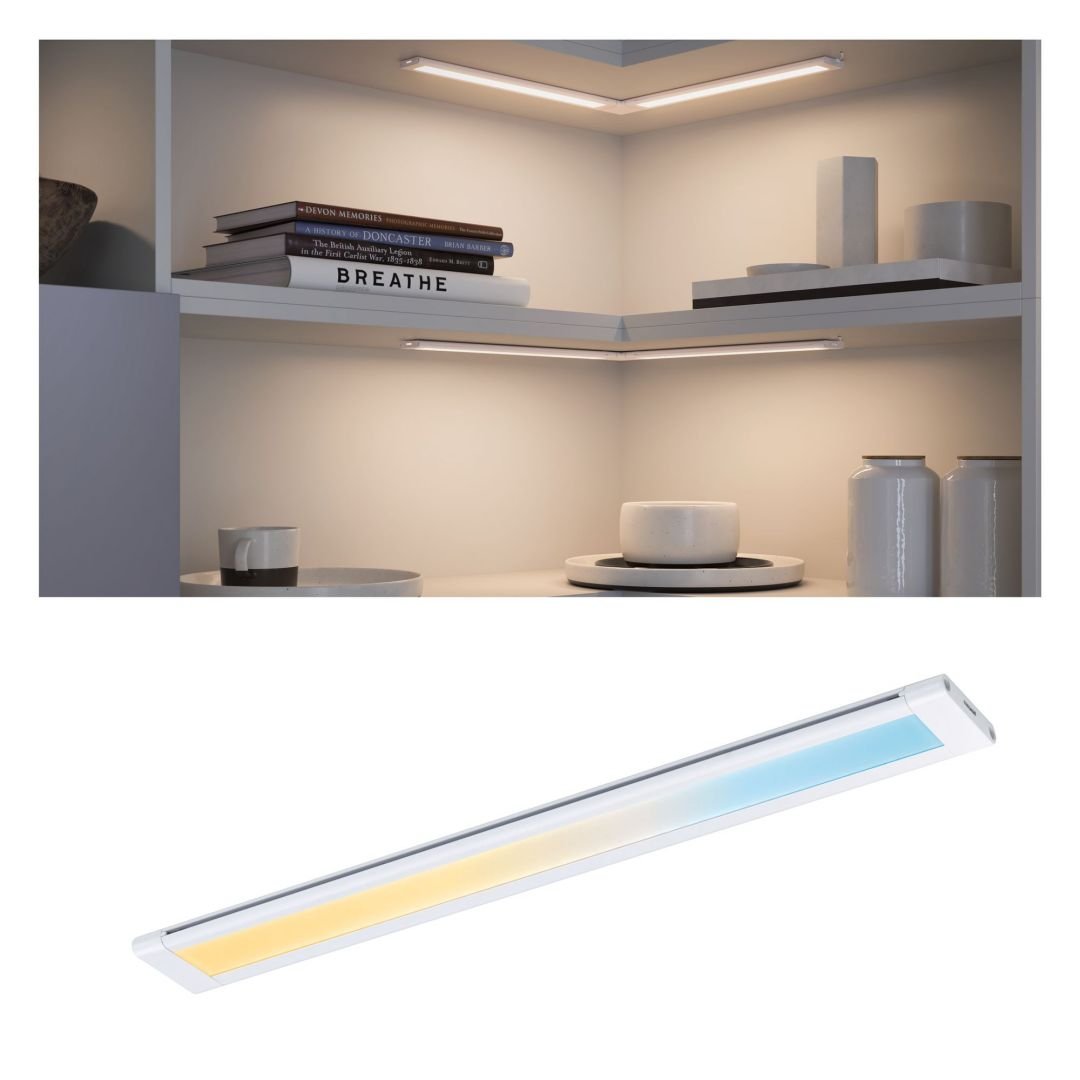 P 99962 Nábytkové svítidlo Clever Connect spot Border 300mm bílá mat 12V 5W měnitelná bílá 2.700-6.500K - PAULMANN