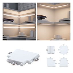 Obrázek pro produkt Nábytkové svítidlo Clever Connect T-spojka Border bílá mat 12V - PAULMANN