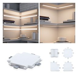 Obrázek pro produkt Nábytkové svítidlo Clever Connect X-spojka Border bílá mat 12V - PAULMANN