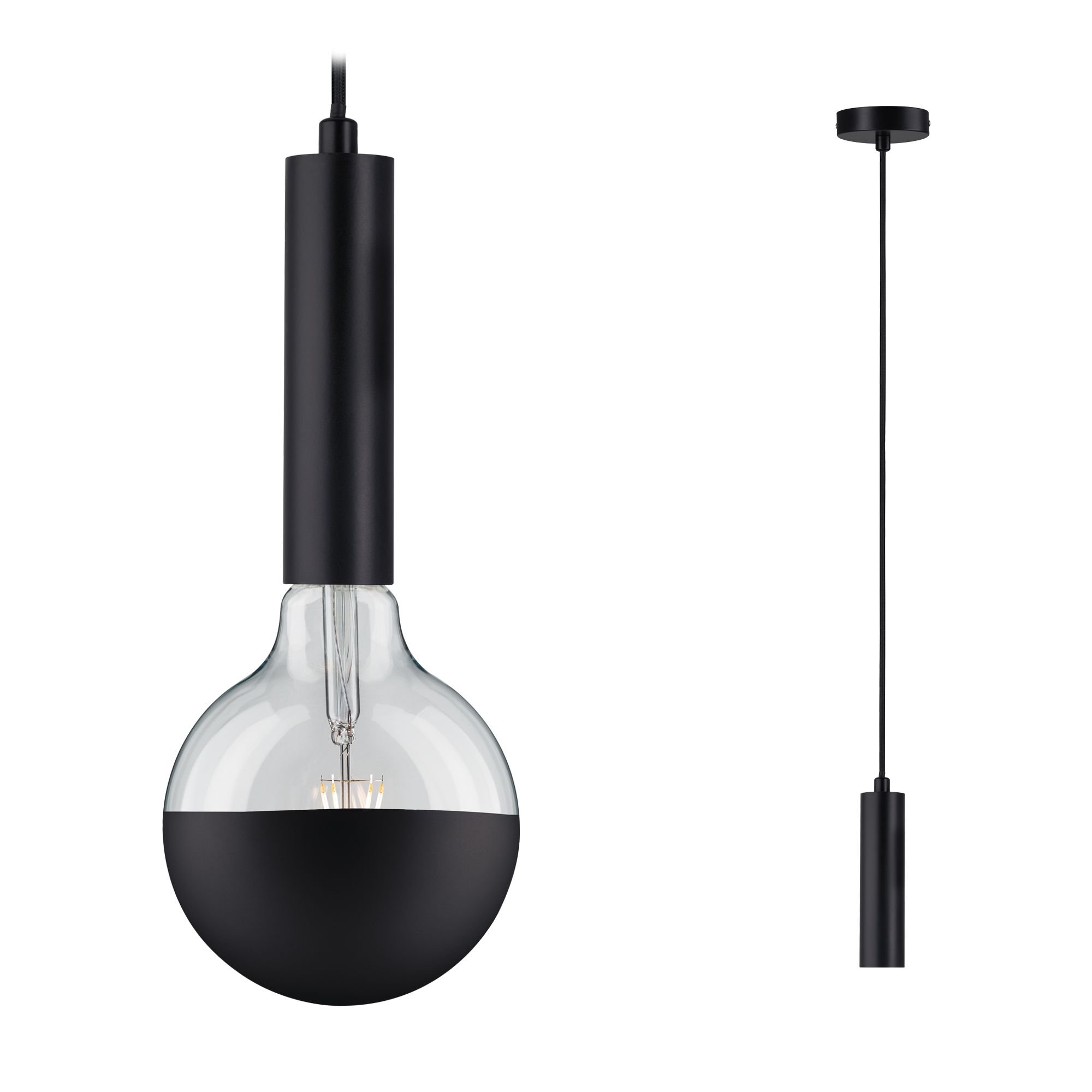Levně P 79757 Závěsné svítidlo Neordic Kine max. 1x20W E27 černá - PAULMANN