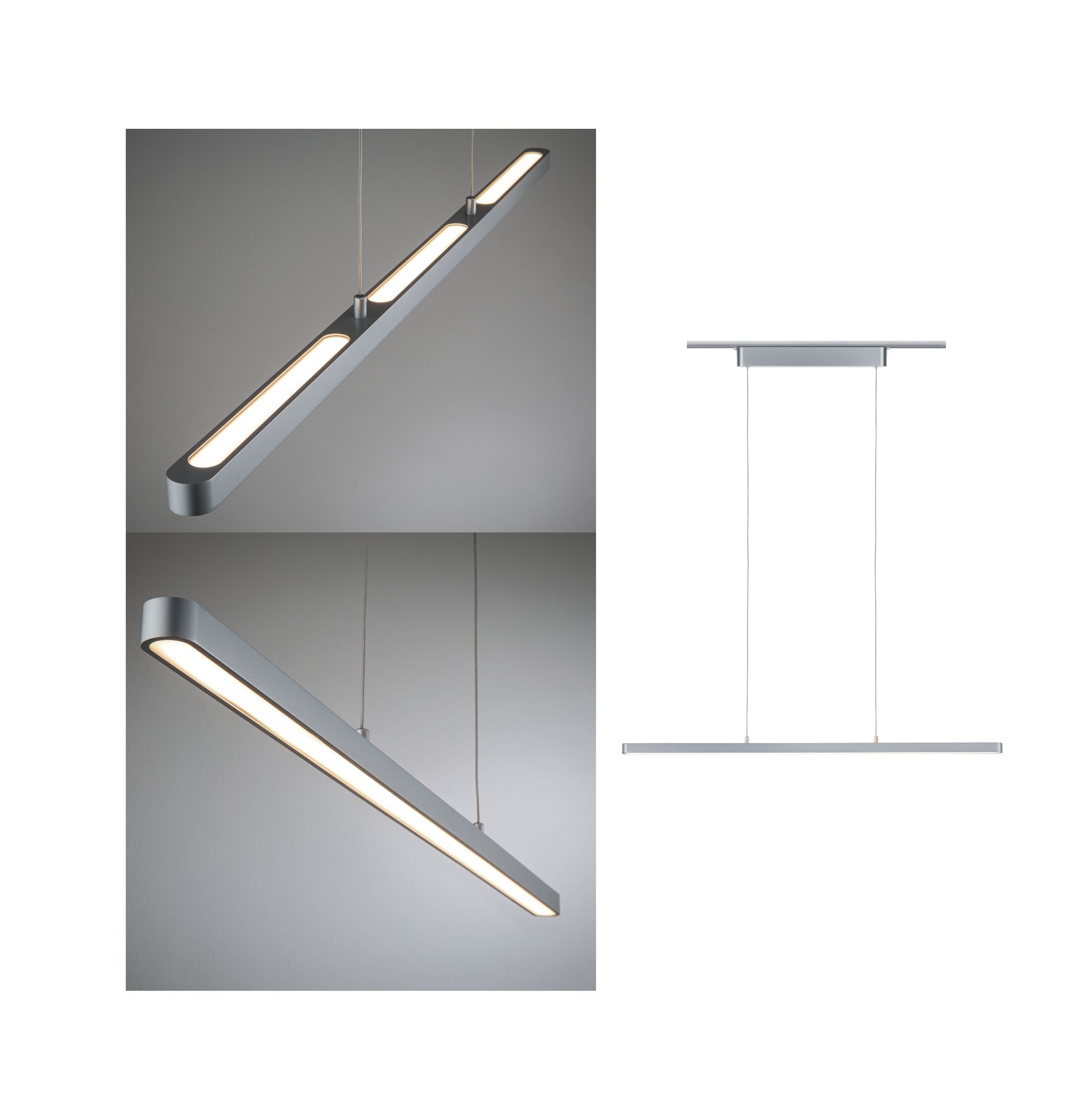 P 95375 URail LED závěs Lento matný chrom 41W stmívatelné - PAULMANN