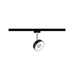 Obrázek pro produkt URail LED-spot Circle 5W černá mat/chrom 4000K kov/umělá hmota stmívatelné - PAULMANN