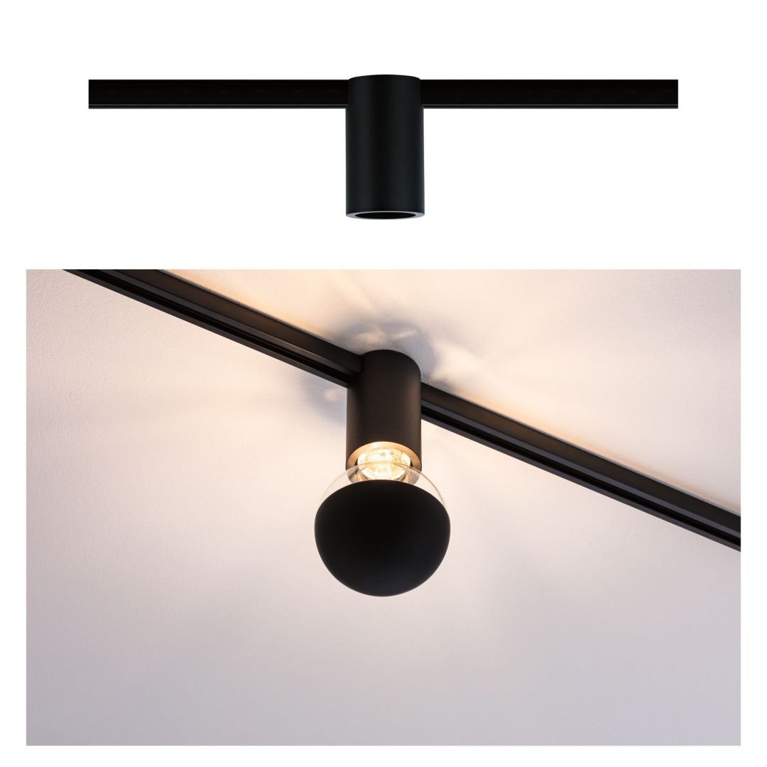 P 94975 URail spot Ceiling Socket černá max. 1x20W E27 stmívatelné bez zdroje světla - PAULMANN