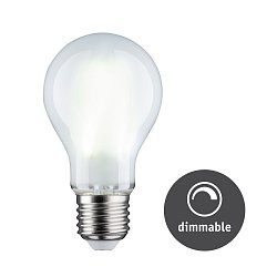 Obrázek pro produkt LED Filament žárovka bílá/mat 9W E27 denní bílá stmívatelné - PAULMANN