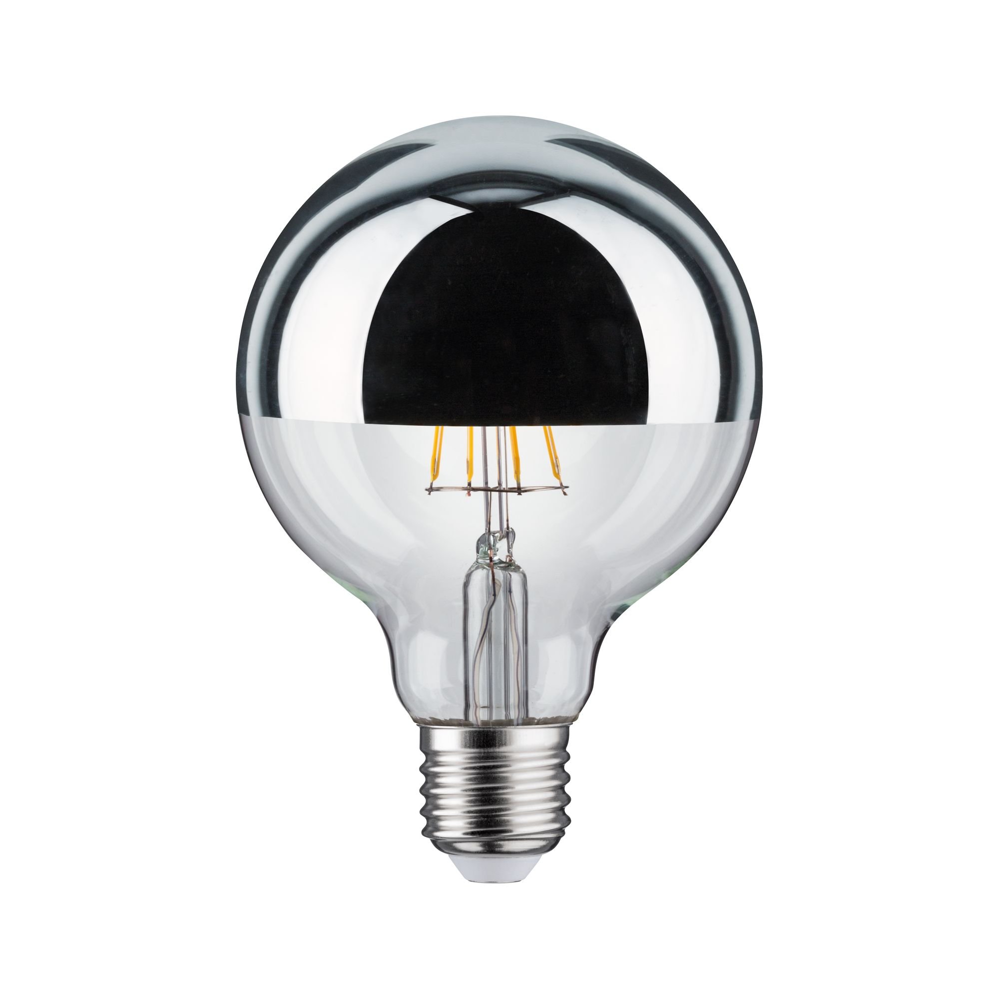 P 28673 LED Globe 6,5 W E27 zrcadlový svrchlík stříbrná teplá bílá stmívatelné - PAULMANN (obrázek 3)