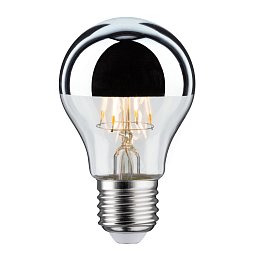 Obrázek pro produkt LED žárovka 4,8 W E27 zrcadlový svrchlík stříbrná teplá bílá - PAULMANN