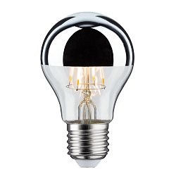 Obrázek pro produkt LED žárovka 4,8 W E27 zrcadlový svrchlík stříbrná teplá bílá - PAULMANN