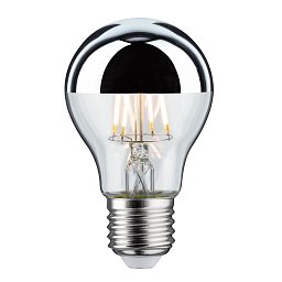 Obrázek pro produkt LED žárovka 6,5 W E27 zrcadlový svrchlík stříbrná teplá bílá - PAULMANN