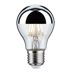 Obrázek pro produkt LED žárovka 6,5 W E27 zrcadlový svrchlík stříbrná teplá bílá - PAULMANN