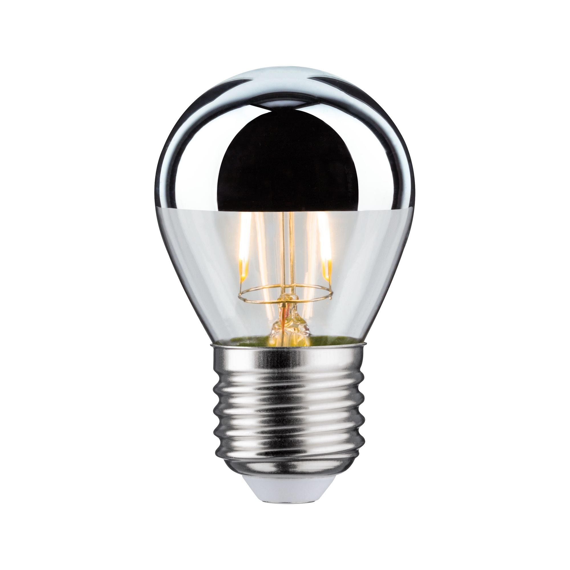 P 28664 LED kapka 2,6 W E27 zrcadlový svrchlík stříbrná teplá bílá - PAULMANN