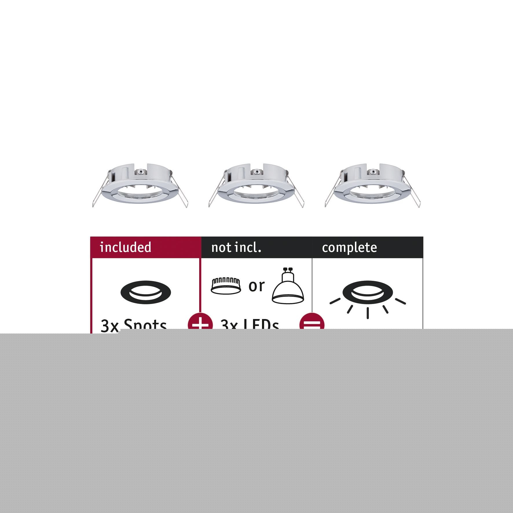 P 92482 Vestavné svítidlo Choose spot nevýklopné max. 10W chrom 230V - PAULMANN