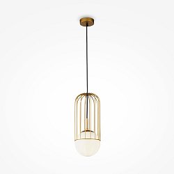 Obrázek pro produkt Závěsné svítidlo Telford E27 40W bílá/zlatá kov/sklo moderní - MAYTONI