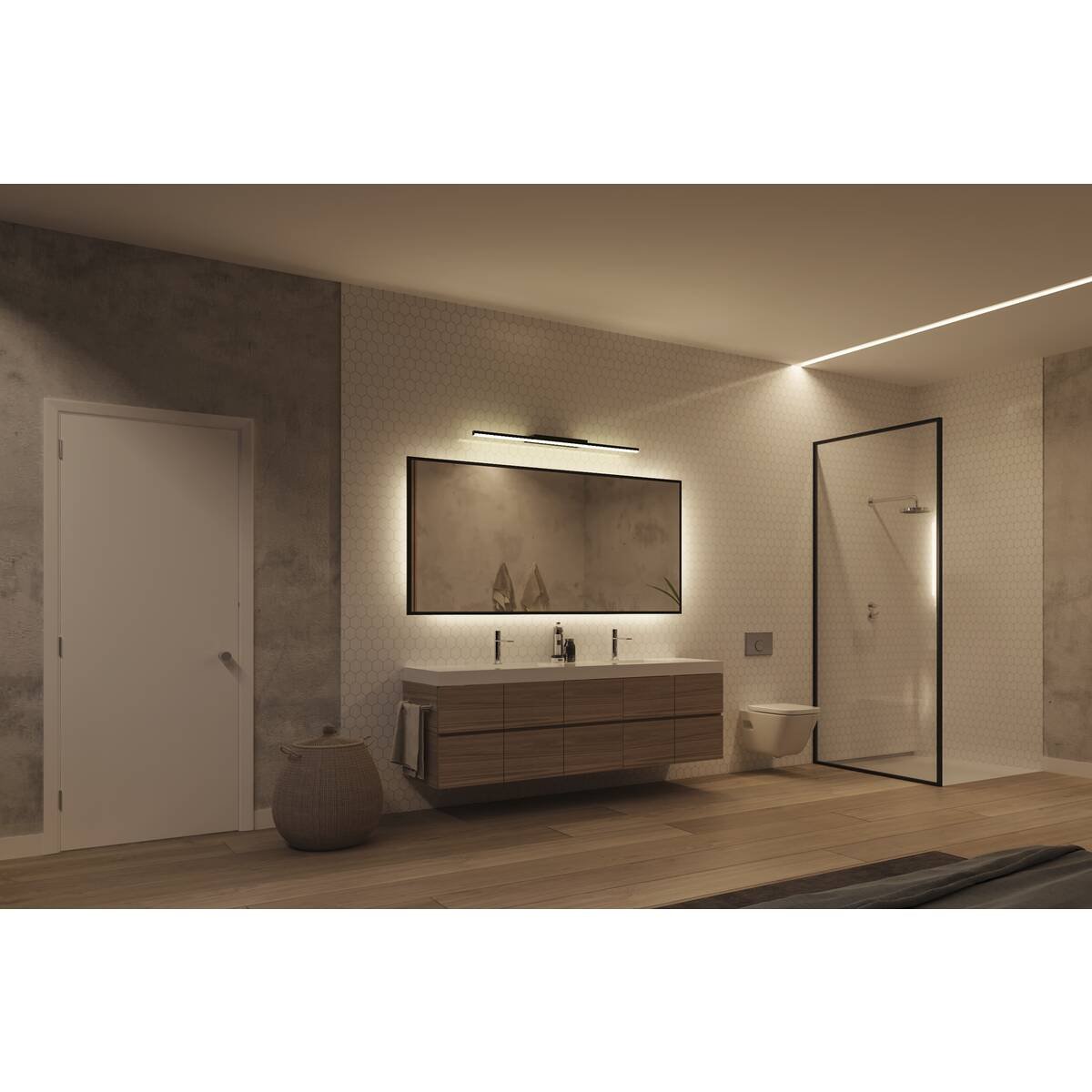 LA 1003506 GLENOS® 60 vnitřní LED svítidlo pro zrcadla černé CCT přepínač 3000/4000K - BIG WHITE (SLV) (obrázek 5)