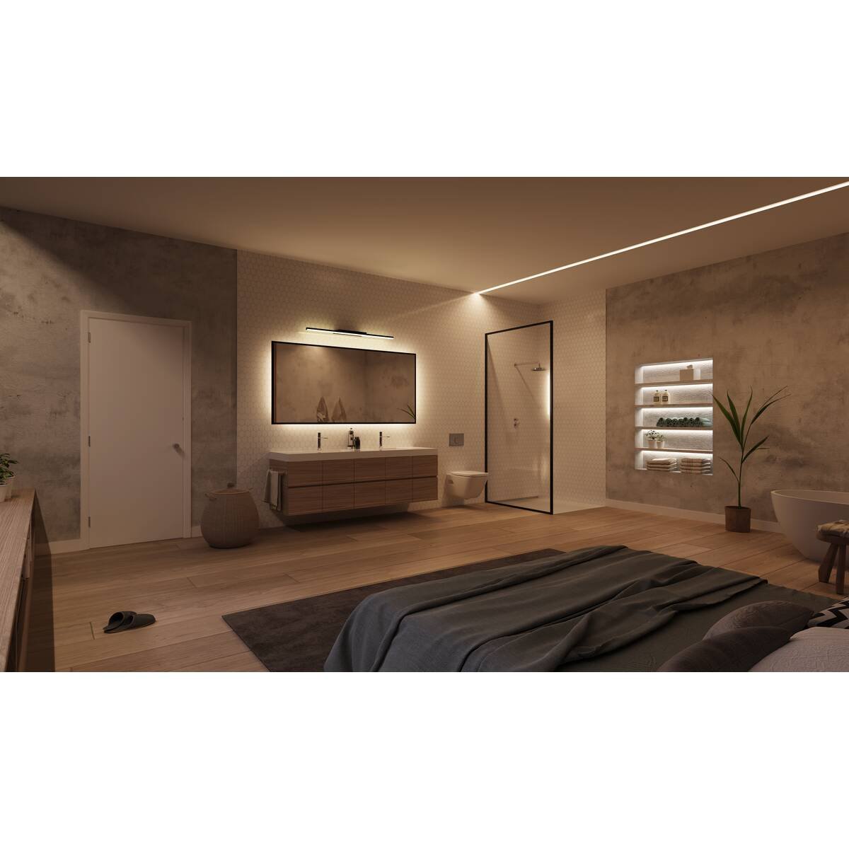 LA 1003506 GLENOS® 60 vnitřní LED svítidlo pro zrcadla černé CCT přepínač 3000/4000K - BIG WHITE (SLV) (obrázek 6)