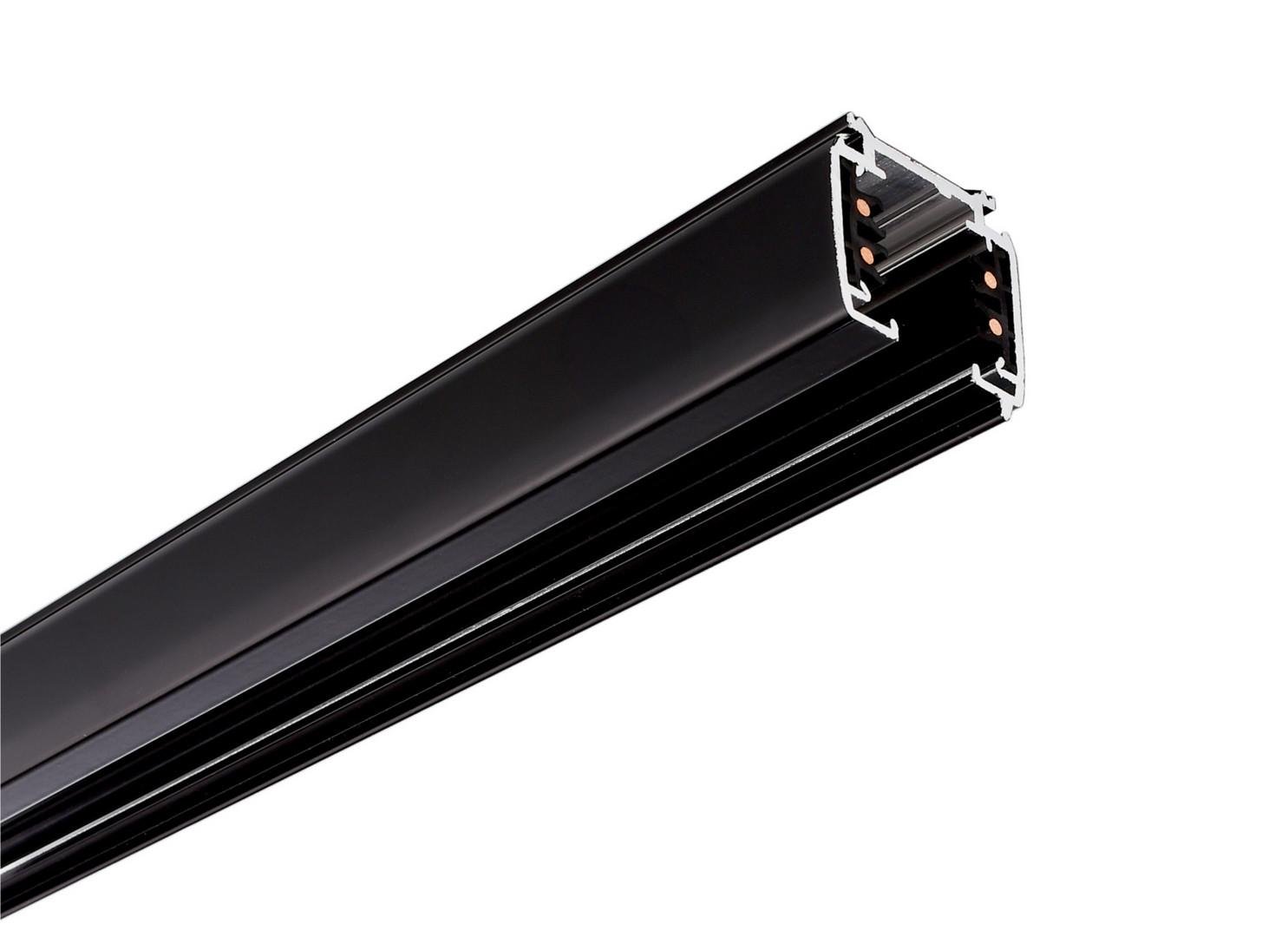 IMPR 710008 Deko-Light kolejnicový systém 3-fázový 230V D Line přisazená lišta 3m 230V černá RAL 9011 3000 - LIGHT IMPRESSIONS