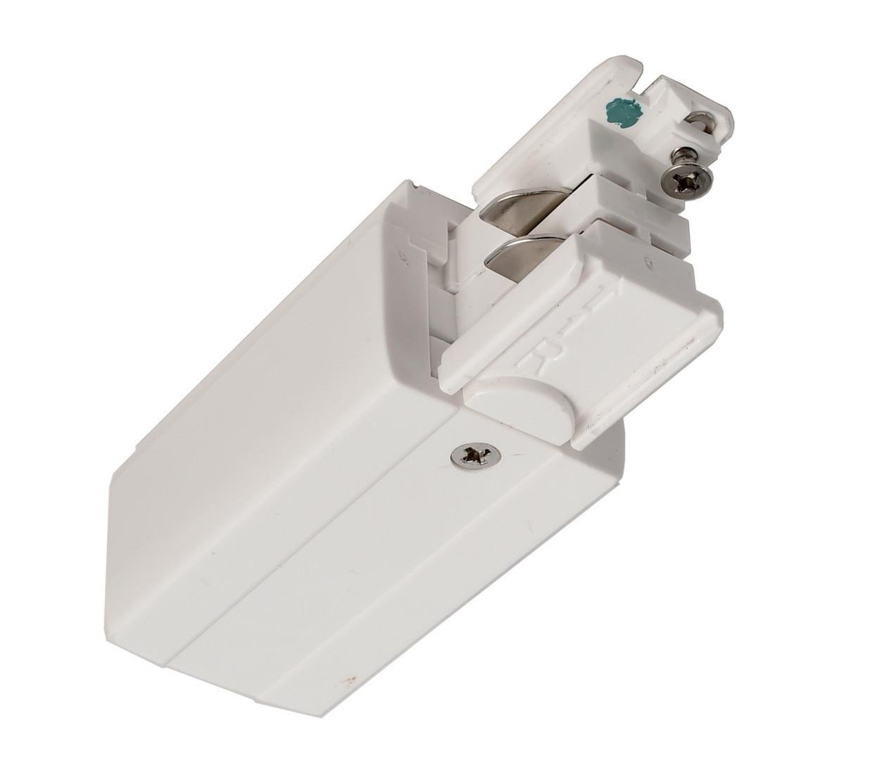 IMPR 710012 Deko-Light kolejnicový systém 3-fázový 230V D Line elektrické napájení pravé 230V bílá RAL 9016 98,5 - LIGHT IMPRESSIONS