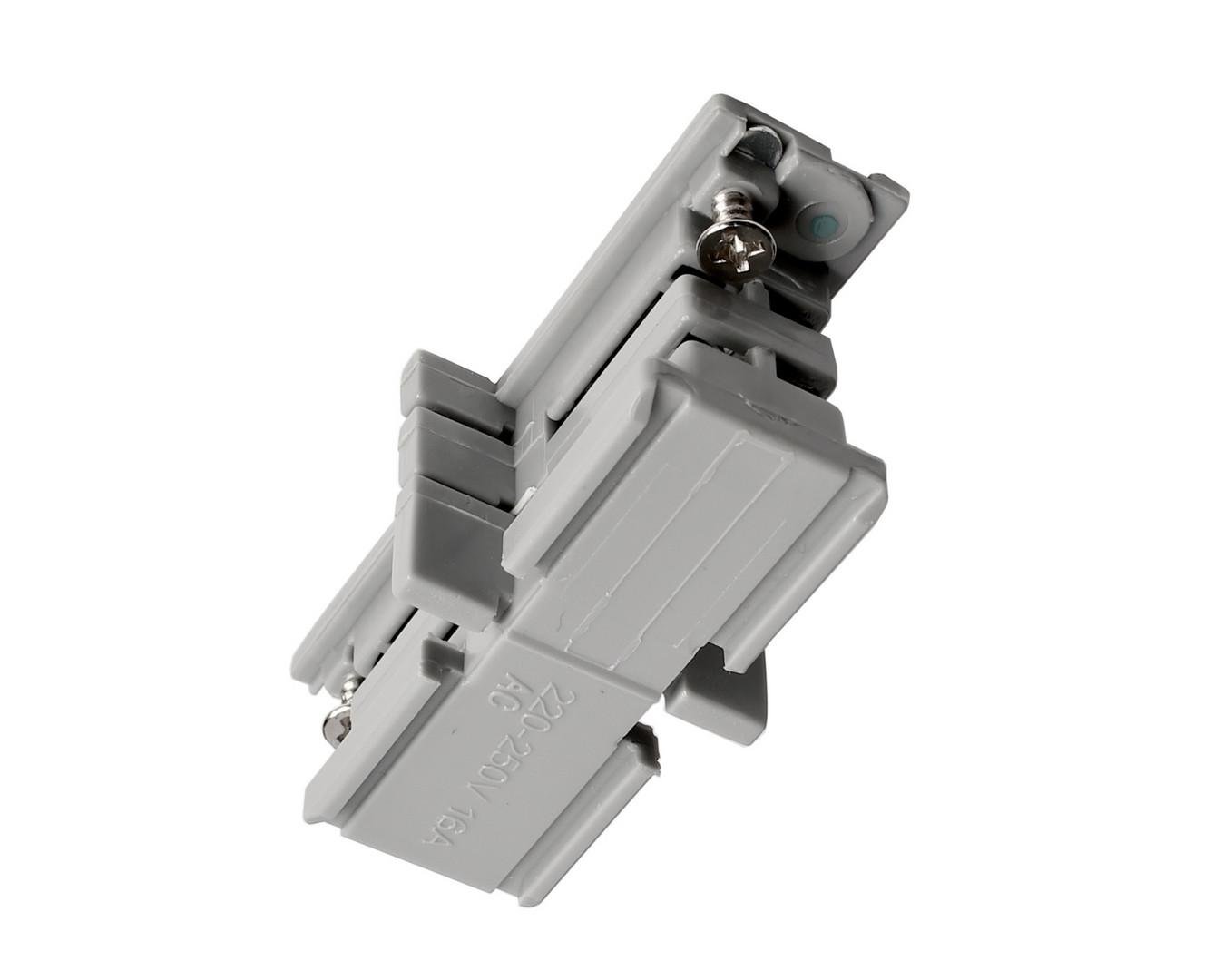 IMPR 710019 Deko-Light kolejnicový systém 3-fázový 230V D Line mechanická spojka šedá RAL 7040 66,4 - LIGHT IMPRESSIONS
