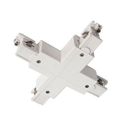 Obrázek pro produkt Deko-Light kolejnicový systém 3-fázový 230V D Line X-spojka levé-levé-pravé-pravé 230V bílá RAL 9016 166 - DEKOLIGHT