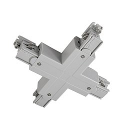 Obrázek pro produkt Deko-Light kolejnicový systém 3-fázový 230V D Line X-spojka levé-levé-pravé-pravé 230V šedá RAL 7040 166 - DEKOLIGHT