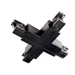 Obrázek pro produkt Deko-Light kolejnicový systém 3-fázový 230V D Line X-spojka levé-levé-pravé-pravé 230V černá RAL 9011 166 - DEKOLIGHT
