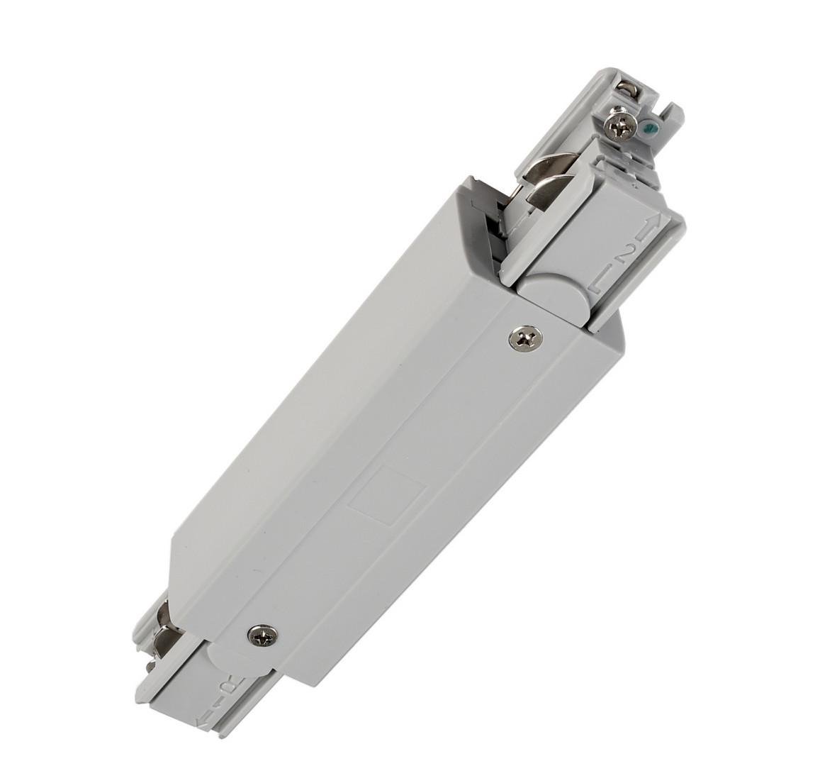 IMPR 710043 Deko-Light kolejnicový systém 3-fázový 230V D Line elektrické prodlužovací spojení možnost napájení levé-pravé 230V šedá RAL 7040 166 - LIGHT IMPRESSIONS