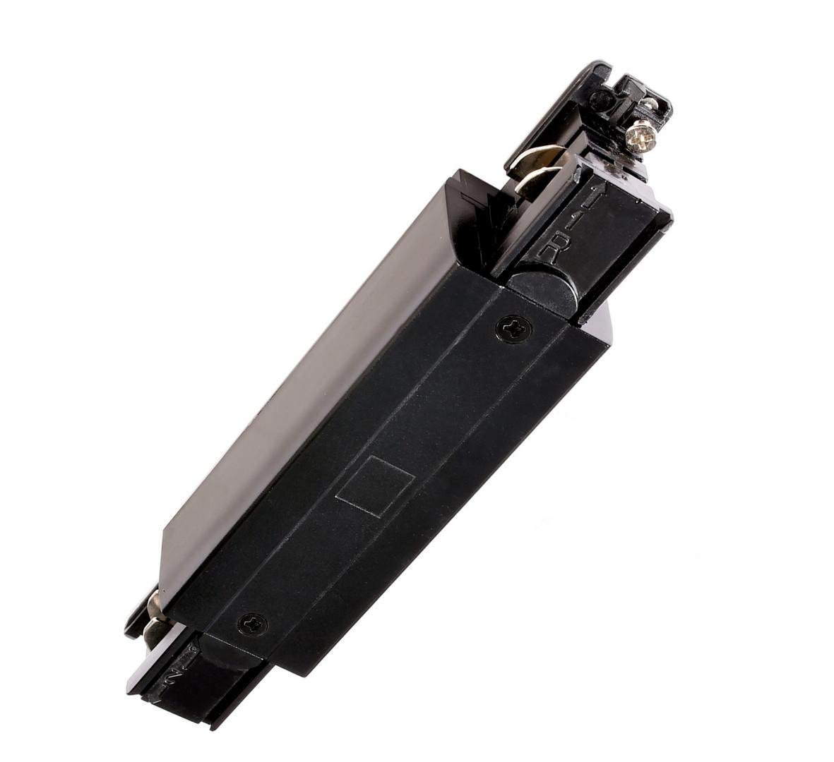 IMPR 710044 Deko-Light kolejnicový systém 3-fázový 230V D Line elektrické prodlužovací spojení možnost napájení levé-pravé 230V černá RAL 9011 166 - LIGHT IMPRESSIONS