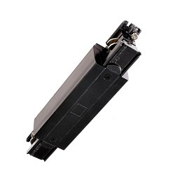 Obrázek pro produkt Deko-Light kolejnicový systém 3-fázový 230V D Line elektrické prodlužovací spojení možnost napájení levé-pravé 230V černá RAL 9011 166 - DEKOLIGHT