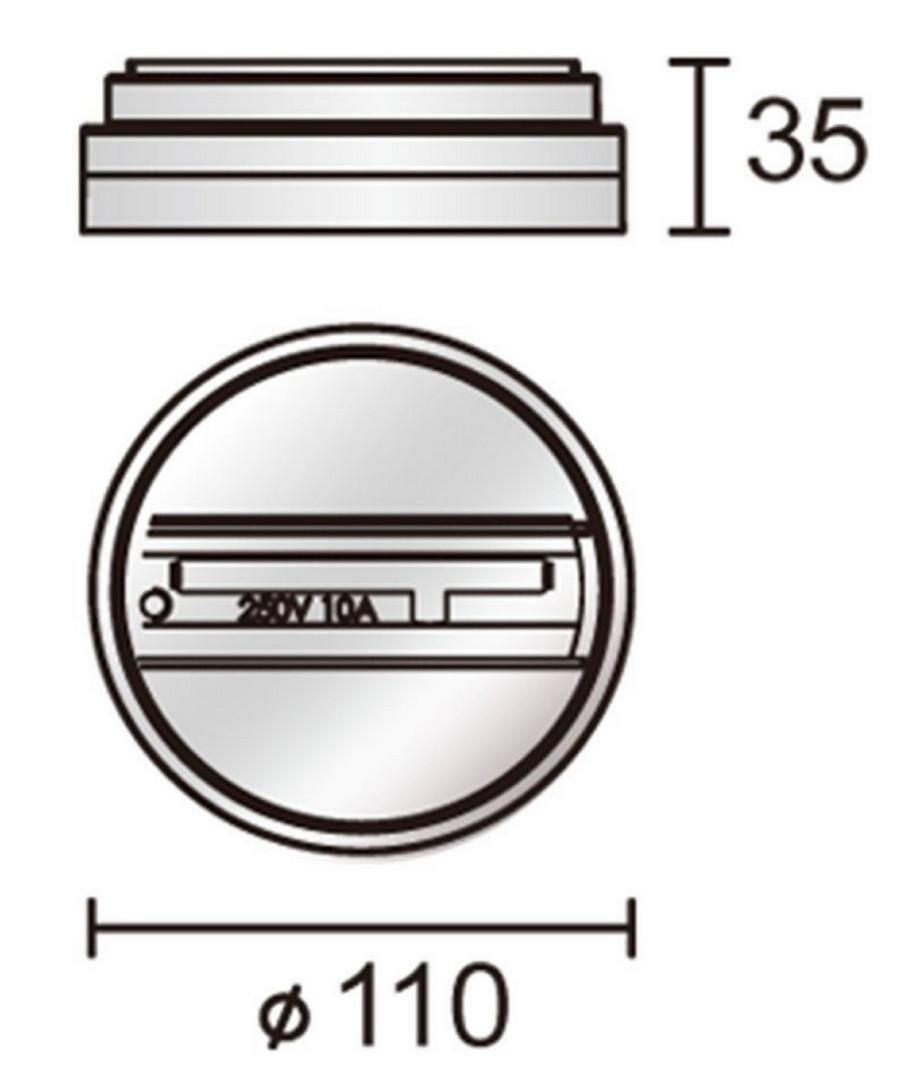 IMPR 710045 Deko-Light kolejnicový systém 3-fázový 230V D Line přisazený adaptér pro svítidla 230V bílá RAL 9016 (obrázek 7)