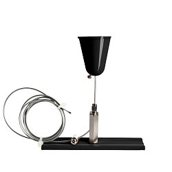 Obrázek pro produkt Deko-Light kolejnicový systém 3-fázový 230V D Line závěsný držák stropní rozeta 1,5m černá RAL 9011 120 - DEKOLIGHT