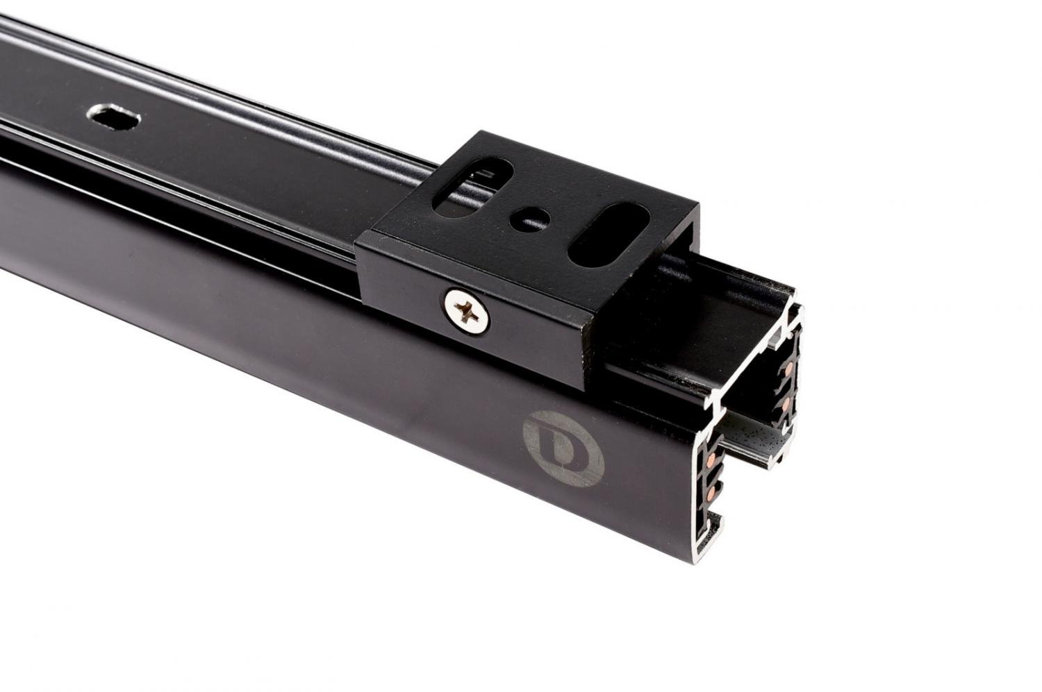 IMPR 710065 Deko-Light kolejnicový systém 3-fázový 230V D Line montážní držák na strop Flex černá RAL 9011 40 (obrázek 2)