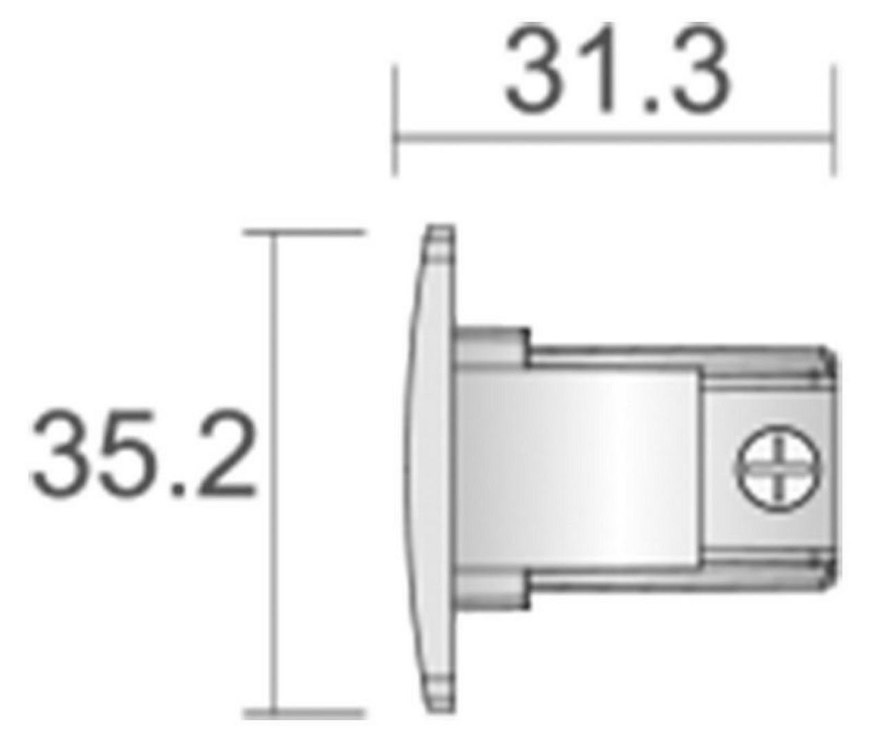 IMPR 710067 Deko-Light kolejnicový systém 3-fázový 230V D Line koncovka šedá RAL 7040 31,3 (obrázek 3)