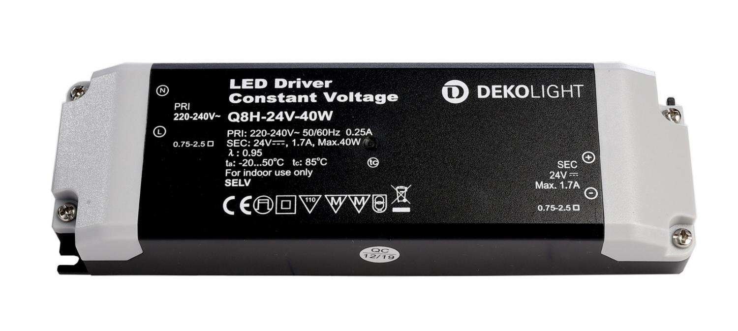 IMPR 862163 Deko-Light napájení BASIC CV Q8H-24-40W konstantní napětí 0-1700 mA IP20 24V DC 40W - LIGHT IMPRESSIONS