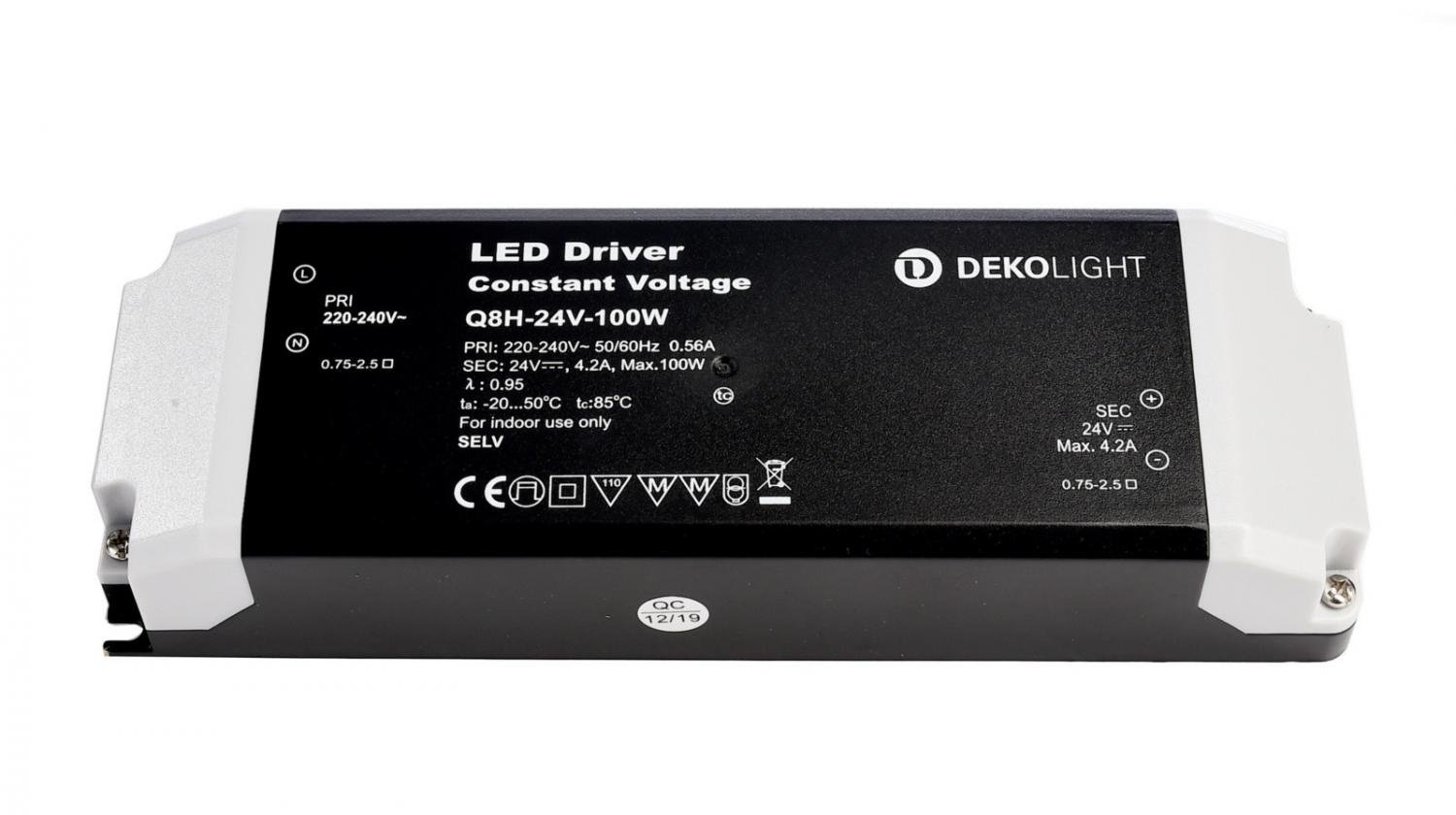 IMPR 862166 Deko-Light napájení BASIC CV Q8H-24-100W konstantní napětí 0-4200 mA IP20 24V DC 100W - LIGHT IMPRESSIONS
