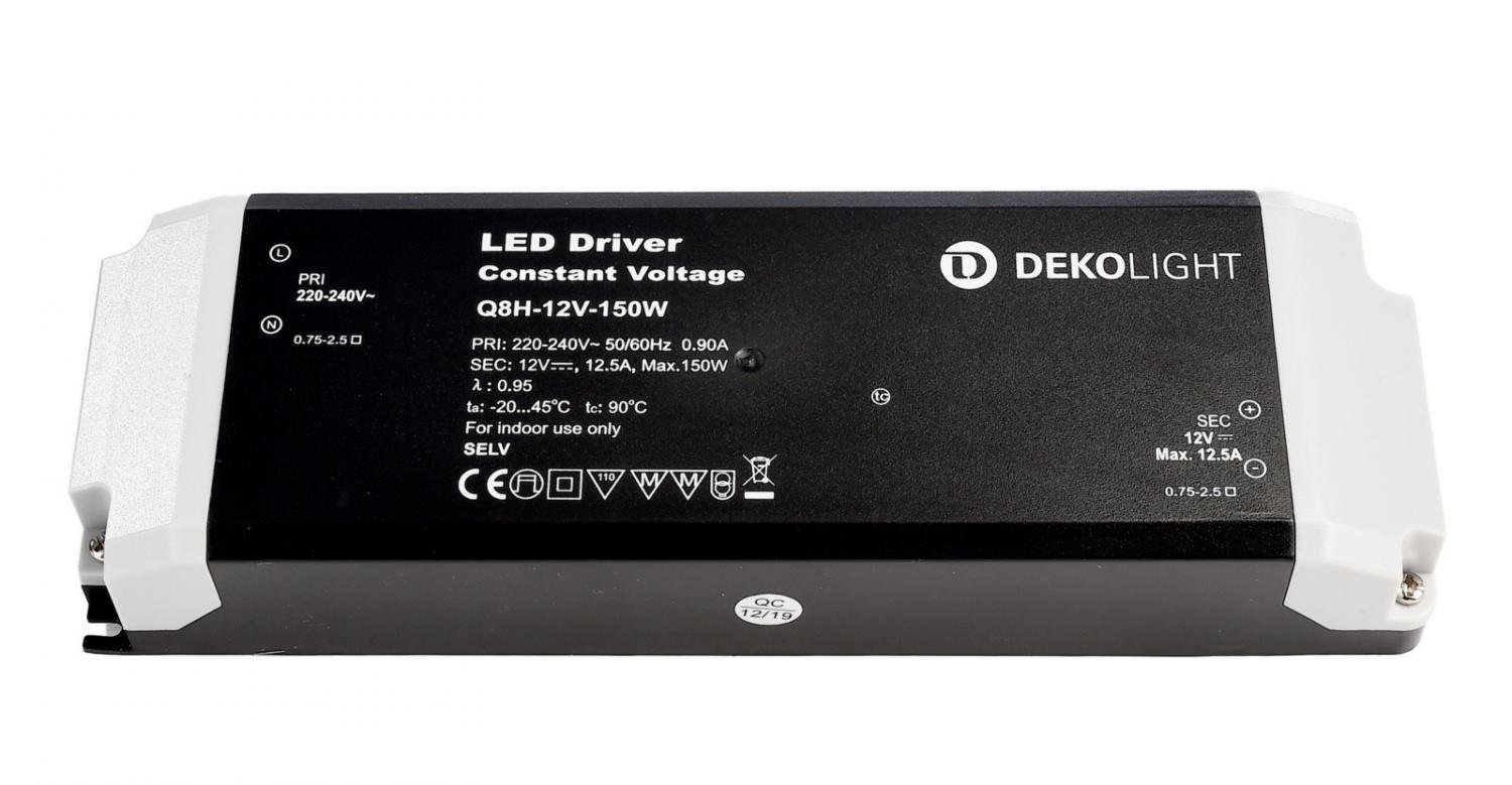 Deko-Light napájení BASIC, CV, Q8H-12-150W konstantní napětí 0-12500 mA IP20 12V DC 150,00 W 862167